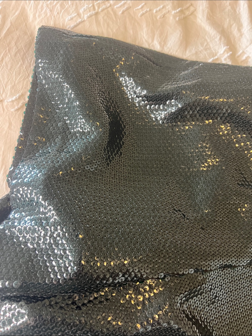 All Saints Leanna Shorts Petrol Blue Black Sequin NWT Revolve Luxury Lined - Picture 11 of 12